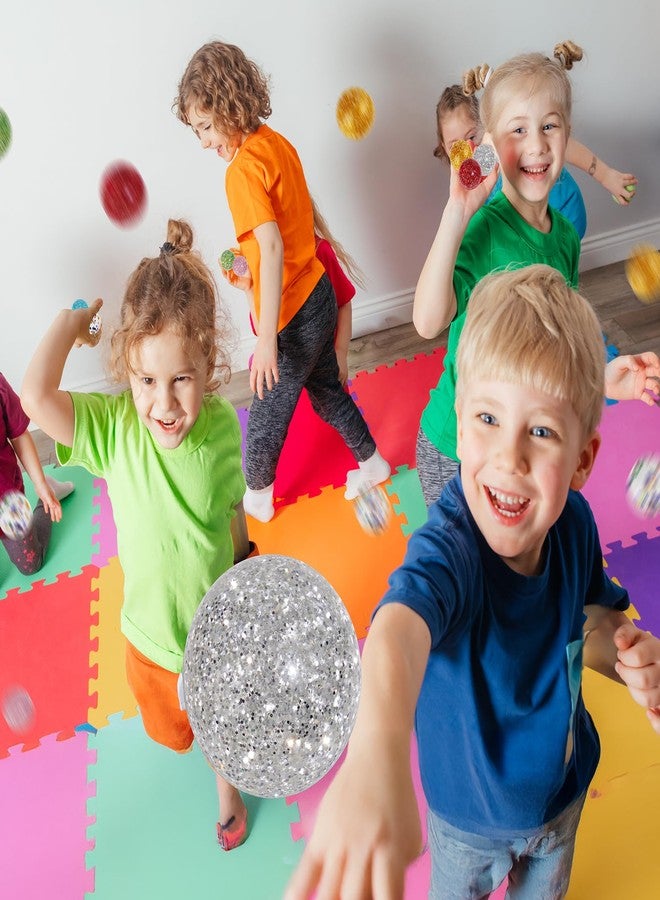 NiToy 30-Pack Glitter Bouncy Ball Set, Includes 20 Glitter and 10 Star Bouncy Balls with 5 Mesh Bags, 1.3" High Bounce Rubber Balls for Kids' Birthday Party Favors, Outdoor Play, Bath-Time Fun & More - Image 5